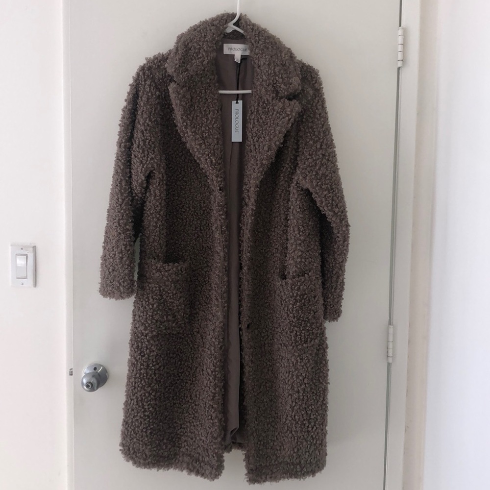 Lined Midi Faux Fur Coat